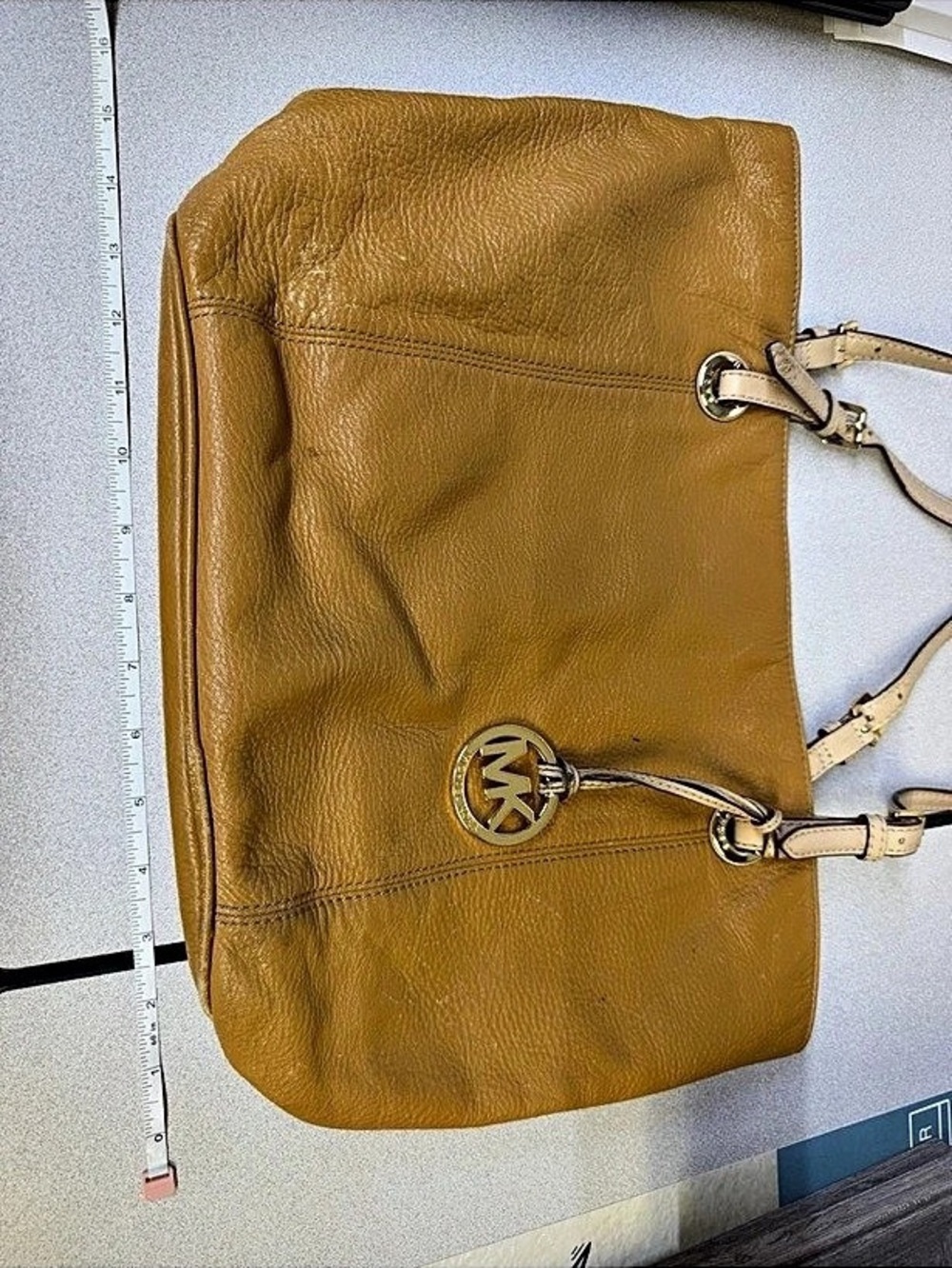 Michael Kors Hamilton Large Tote Leather Shoulder Bag Brown